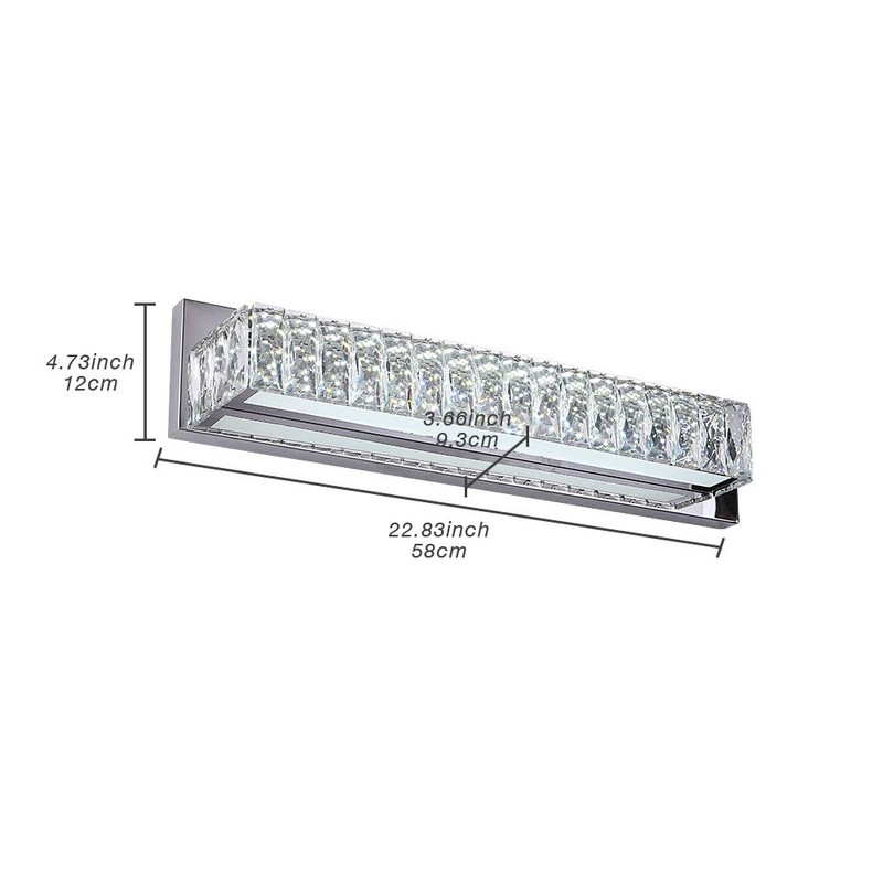 Crystal Vanity Lights, Bathroom Vanity Lighting Fixtures Over Mirror, LED