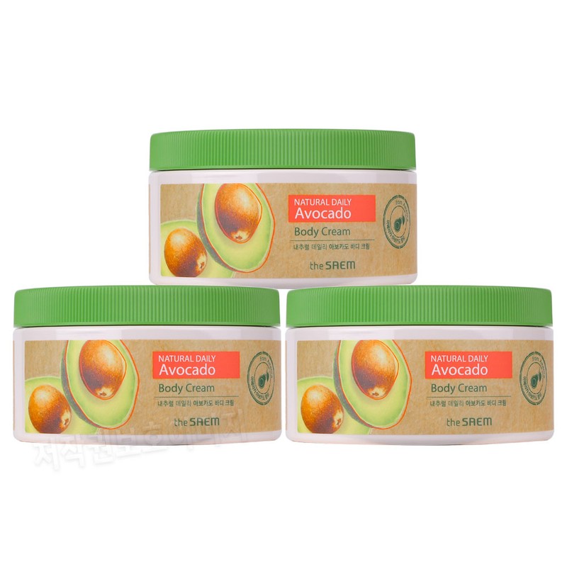 The Saem Natural Daily Avocado Body Cream 300ml 2 pieces
