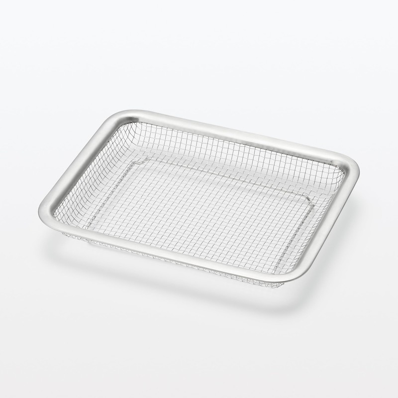 Muji 12829027 Stainless Steel Mesh Tray, Small, Approx. Width 8.3