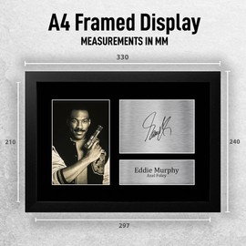 HWC Trading FR A4 Eddie Murphy Beverly Hills Cop Gifts Printed Signed Autograph Picture for Movie Memorabilia Fans - A4 Framed