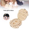 Tooth Keepsake Box, Individual Holes Primary Teeth Organizer Baby Wooden