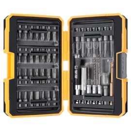 TGFTGF 42PCS Screwdriver Bit Set, S2 Steel Magnetic Drill Bit Set, includes Hex, SQ, Torx Security Bit Set, PH, SL, and PZ Bit, with Carbide Burr, 1/4” Hex Extension Bit Holder, Upgraded Version