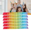 6 Pcs Birthday Sash Reusable Soft Comfortable Colorful Satin Birthday