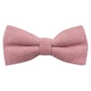 Children's Boys Bow Tie Dusky Pink Elastic Cotton