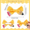 JANYUN 4 Pcs Pencil Hair Bows Clips, Back to School
