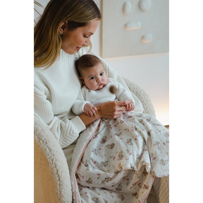 Baby Bubble Blanket Elephant Blue