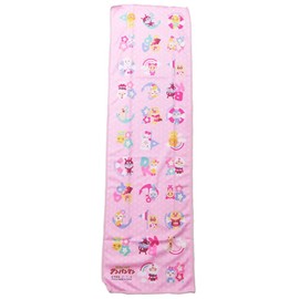 Super Cool Towel Cool Towel Anpanman Tropical 98% UV Protection UPF 50+ Snap Button Towel Cool Feel Kids Character Sports Outdoor Summer Outdoor Approx. 7.9 x 27.6 inches (20 x 70 cm)