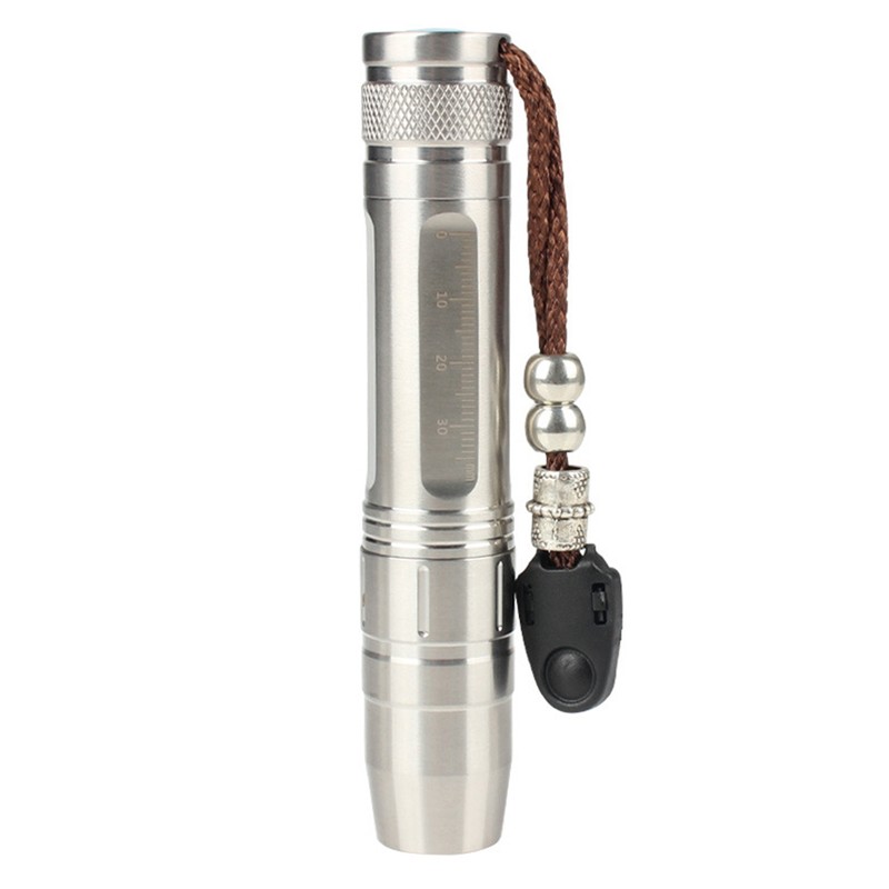 Jade Flashlight Torch Stainless Steel 3 Light Sources Super Bright