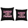 Sunday Phunday Donut Lover Gift Funny Pun Donut Doughnut Throw