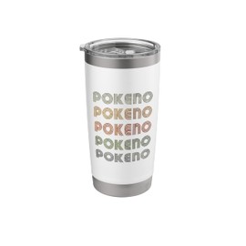 Love Heart Pokeno Tee Grunge Vintage Style Black Pokeno Stainless Steel Insulated Tumbler