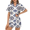 Delerain Evil Eye Womens Pajama Sets 2-Piece Short Sleeve Sleepwear
