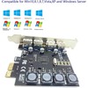 PCI-E to USB 3.0 5Gbps 4 Ports Expansion Card,Internal Converter