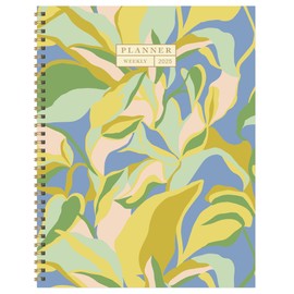 TF PUBLISHING 2025 Daphne Print Large Weekly Monthly Planner - Monthly Life Planner with 2 Page Spreads - 12 Month Calendar and Planning Prompts - Planner for School or Work - 9"x11"