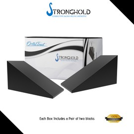 OrthoTrust Stronghold Pelvic Sacral Blocks Set High-Density Foam Wedges - Black Color Set