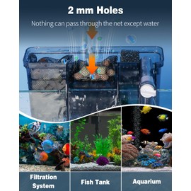 Pawfly 8 Pack Aquarium Filter Media Bags, Fish Tank Fine Mesh Bag with Plastic Zipper Aquarium Reusable Mesh Bag for Activated Carbon, Bio Filter Balls, Filter Stones (3" x 4")