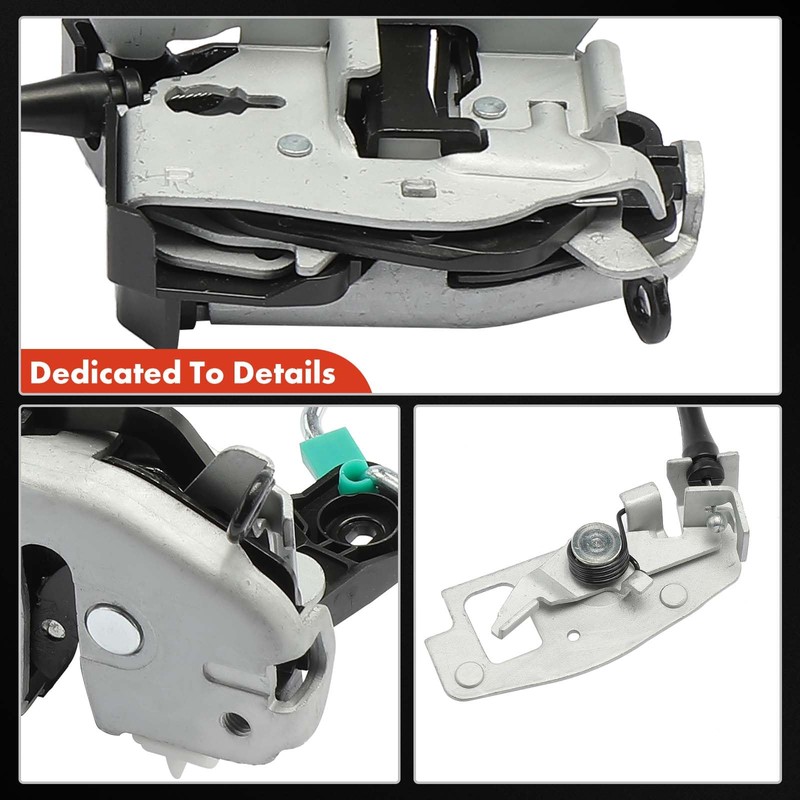 A-Premium Right Passenger Side Door Lock Latch Assembly with Cable