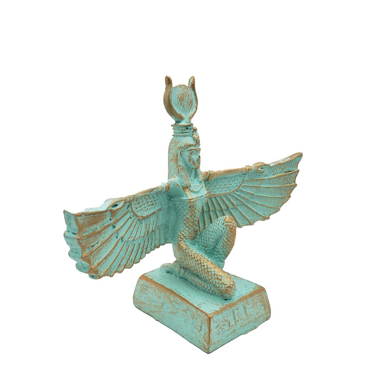 Egyptian Goddess Isis Statue Patina - Ancient Egypt Figurine- Made