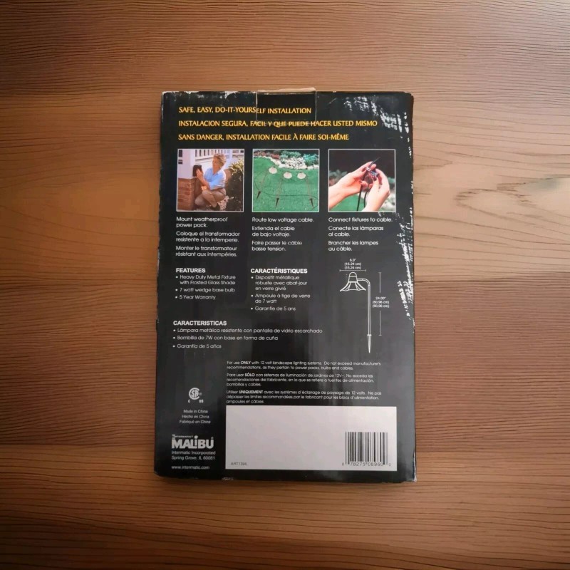 MALIBU Metal Rustic Brick Walk Light Architectural Grade Low Voltage