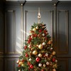 BRUBAKER Christmas Tree Topper Thick Santa - Shiny Christmas Tree