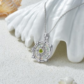 ADLSTIGH Opal Compass Necklace for Women August Birthstone Necklace for Women Sun Moon Star Necklace 925 Sterling Silver White Opal Pendant Necklace Anniversary Birthday Gifts Opal Jewelry Gifts