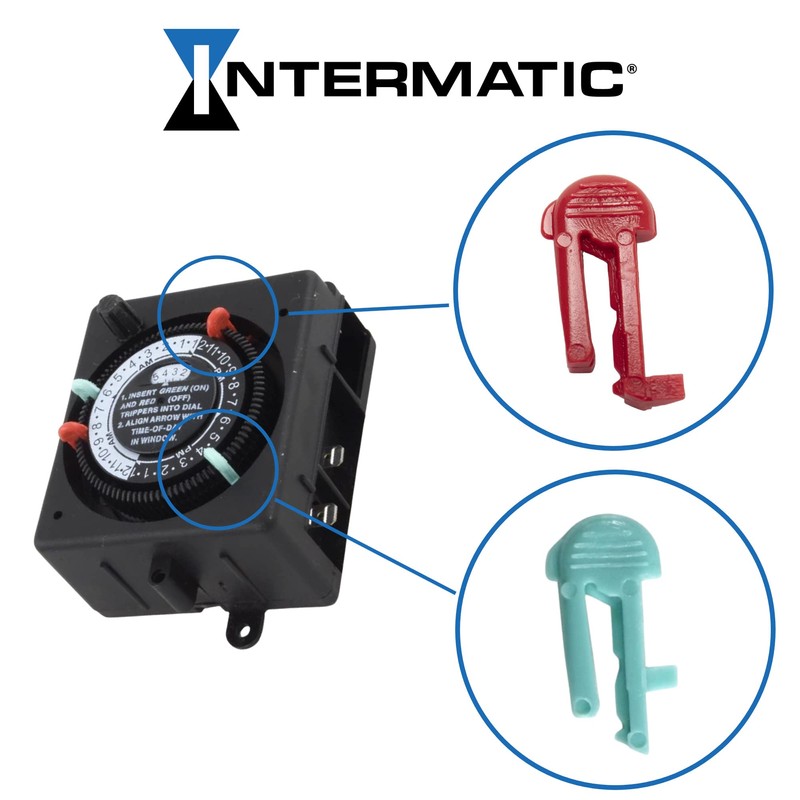 Intermatic Cycle Timer Clock ON/Off Plastic Switch Trippers - TN,