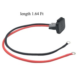 daier 50 Amp Battery Quick Connect/Disconnect Connector,Anderson Connector with 1.64Ft 8AWG Battery Cables and O-Type Terminals for RV Truck Winch