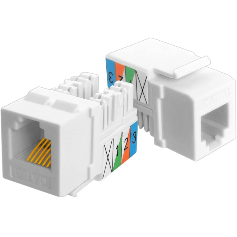NECABLES 5Pack CAT3 Telephone Keystone Jack Phone Keystone Jack Punch