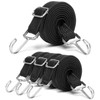Pack of 4 Wide Luggage Straps Adjustable Elastic Straps with
