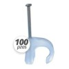 Grapa Sujetador De Polipropileno Para Cable Redondo 100 Pzs