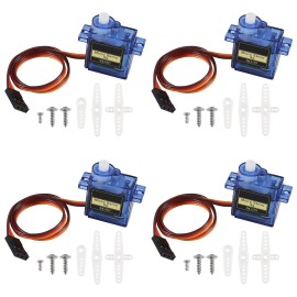 D-FLIFE 4Pcs SG90 Micro Servo Motor Mini Servo SG90 9G Servo Kit for RC Helicopter Airpl