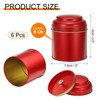uxcell 6 Pcs Tea Tins Canister with Airtight Double Lids,