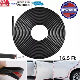 TSUINZ For Ford Car Door Edge Trim Guard Moulding Rubber Seal Strip Protector 16.5FT