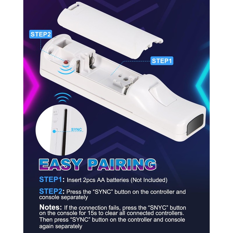 Motion-Sensing Remote Controller with Nunchunk for Wii and Wii U