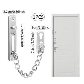 Door Chain, Door Chains for Front Door, Front Door Lock, Door Lock Main Sliding Lock for Hotel Home Living Motel Apartment Bedroom Closet Bathroom Travel Safetyl Door Safety Chain