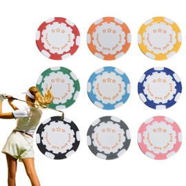 Golf Ball Markers for Men | Golf Ball Marker Funny Poker Chip Collection,Novelty Accessories Sports 9X Set for Men Women Golfer Court