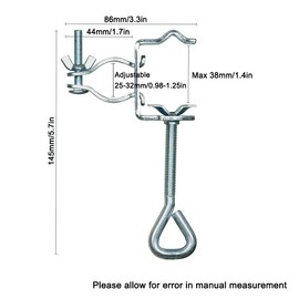 TopHomer Deck Umbrella Mount Clamp Portable Parasol Clip 5.7 * 3.3inch Heavy Duty Table Clamp for Garden Umbrellas Fixer Bracket for Railings, Patios, Tables and Chairs Outdoor Garden