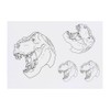 Azeeda 4 x 'T-Rex-Kopf' Temporäre Tattoos - Wasserfest, Hautfreundlich &