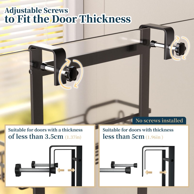 Consumest Over The Door Shower Caddy - 5 Tier Adjustable