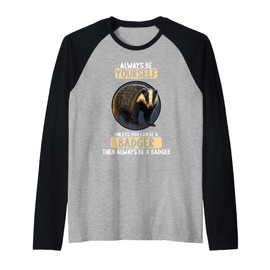 Badgers Badger Raglan Baseball Tee