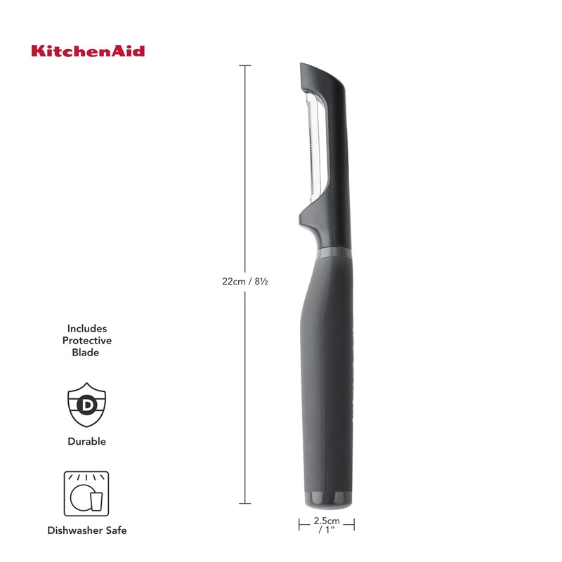 KitchenAid Soft Grip Euro Peeler - Charcoal Grey