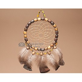 Mission Del Rey Navajo Wooden Beaded Dream Catcher 7"