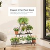 3-Tier Plant Stand, Heavy Duty Metal Planter Rack -Indoor/Outdoor Shelves