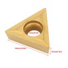 TCMT 16T304 Gold Triangular Tungsten Steel Carbide Insert, 10Pcs/Box High