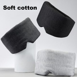 Eye Mask for Sleeping, Light Blocking Sleep Mask, Wide Soft Breathable Zero Pressure Weighted Eye Cover for Side Sleeper, Night Blindfold, Nap, Travel (Black, One Size)