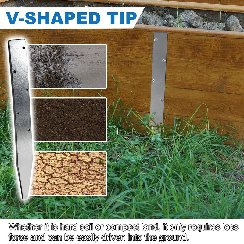 Flat Steel Stakes for Concrete Forms - 12 x 1.4in,