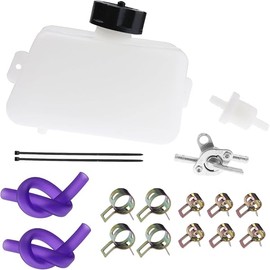 PRO BAT Petrol Fuel Tank + Inline Shut Off Valve Petcock + Filter Hose Line for 2 Stroke 43 47cc 49CC Quad ATV Mini Moto Kids Dirt Pit Bike Pocket Rocket Scooter