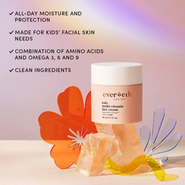 Evereden Kids Face Cream: Melon Juice 1.7 oz | Plant-Based, Natural, Non-Toxic | Multi-Vitamin Skin Moisturizer