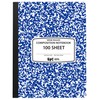 EPI Wide Ruled Marble Composition Notebook, Blue, 100 Sheet, 4-Pack