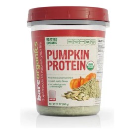 BareOrganics Polvo De Proteína Vegano De Calabaza 340g Sin Gluten Orgánico                                                                            