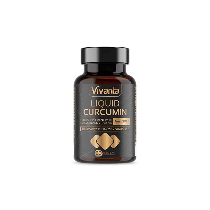 Liquid Curcumin - 60 Capsules - 185x Turmeric or Curcumin